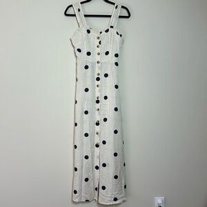 Sincerely Jules Polka Dot Maxi Dress - White and Black